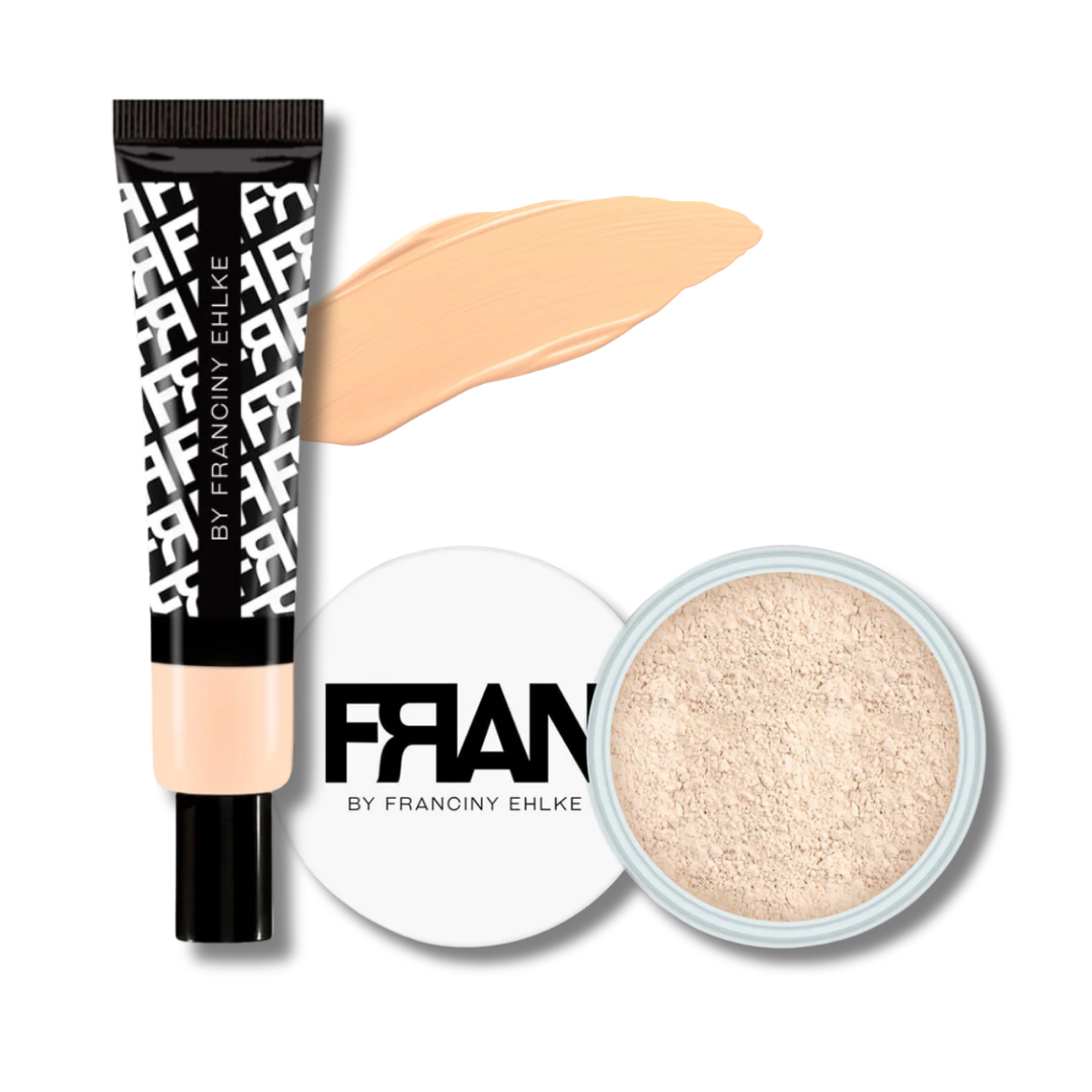 KIT PELE: BASE MATE C-02 + PÓ FACIAL PLUSH 01
